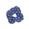 Navy Polka Dot Velvet Scrunchie View1