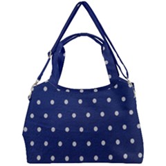 Navy Polka Dot Double Compartment Shoulder Bag