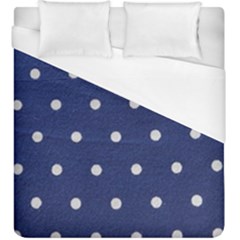 Navy Polka Dot Duvet Cover (king Size) by WensdaiAmbrose