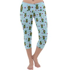 Pineapple Watermelon Fruit Lime Capri Yoga Leggings by Mariart