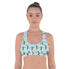 Pineapple Watermelon Fruit Lime Cross Back Sports Bra