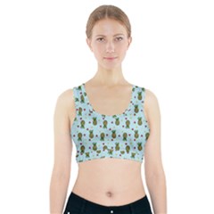 Pineapple Watermelon Fruit Lime Sports Bra With Pocket