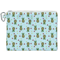 Pineapple Watermelon Fruit Lime Canvas Cosmetic Bag (xxl)