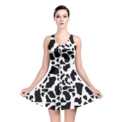 Black On White Cow Skin Reversible Skater Dress by LoolyElzayat