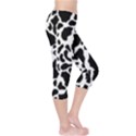 Black On White Cow Skin Capri Leggings  View4