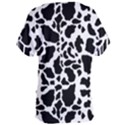 Black On White Cow Skin Women s Oversized Tee View2