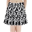 Black On White Cow Skin Pleated Mini Skirt View1