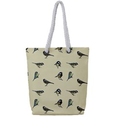 Bird Is The Word Full Print Rope Handle Tote (small) by WensdaiAmbrose