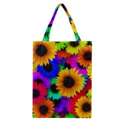 Sunflower Colorful Classic Tote Bag by Mariart