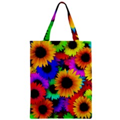 Sunflower Colorful Zipper Classic Tote Bag by Mariart