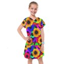 Sunflower Colorful Kids  Drop Waist Dress View1