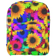 Sunflower Colorful Full Print Backpack by Mariart