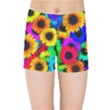 Sunflower Colorful Kids  Sports Shorts View1