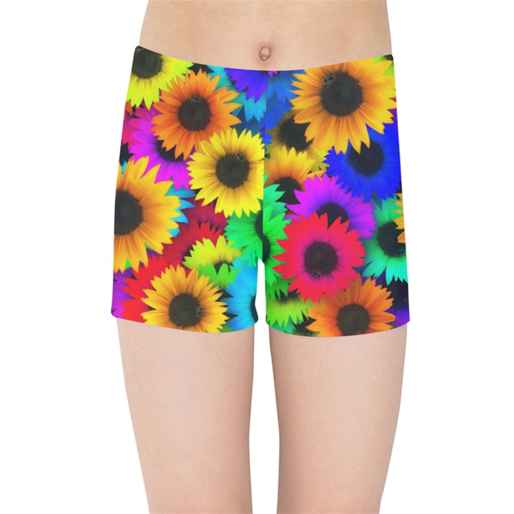 Sunflower Colorful Kids  Sports Shorts