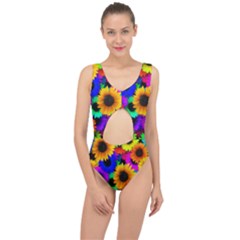 Sunflower Colorful Center Cut Out Swimsuit