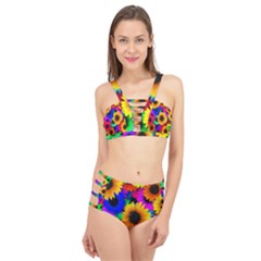 Sunflower Colorful Cage Up Bikini Set