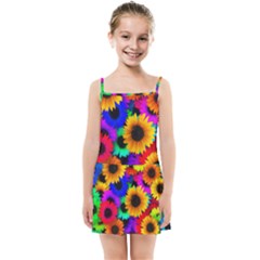 Sunflower Colorful Kids  Summer Sun Dress by Mariart