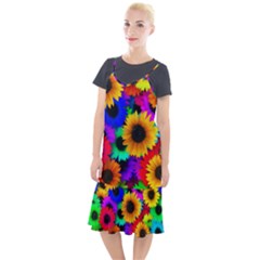 Sunflower Colorful Camis Fishtail Dress by Mariart