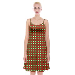 Lumberjack Plaid Buffalo Plaid Green Red Spaghetti Strap Velvet Dress by Mariart