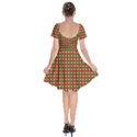 Lumberjack Plaid Buffalo Plaid Green Red Short Sleeve Bardot Dress View2