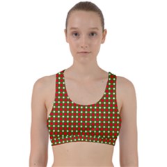 Lumberjack Plaid Buffalo Plaid Green Red Back Weave Sports Bra