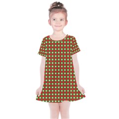 Lumberjack Plaid Buffalo Plaid Green Red Kids  Simple Cotton Dress