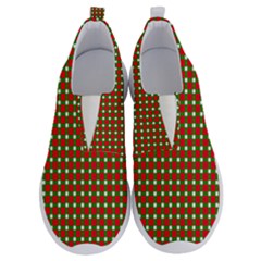 Lumberjack Plaid Buffalo Plaid Green Red No Lace Lightweight Shoes by Mariart