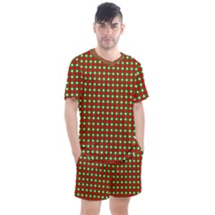 Lumberjack Plaid Buffalo Plaid Green Red Men s Mesh Tee And Shorts Set