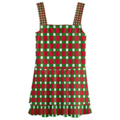 Lumberjack Plaid Buffalo Plaid Green Red Kids  Layered Skirt Swimsuit