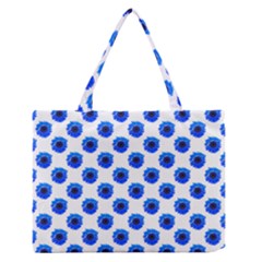 Sunflower Digital Paper Blue Zipper Medium Tote Bag by Mariart