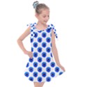 Sunflower Digital Paper Blue Kids  Tie Up Tunic Dress View1