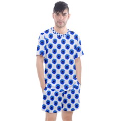 Sunflower Digital Paper Blue Men s Mesh Tee And Shorts Set