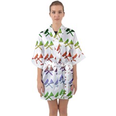 Yard Work Gardening Landscaping Quarter Sleeve Kimono Robe by Mariart