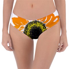 Sunflower Flower Yellow Orange Reversible Classic Bikini Bottoms by Mariart