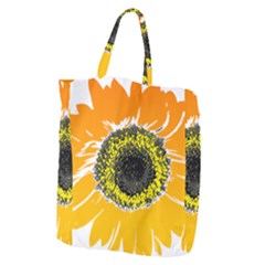 Sunflower Flower Yellow Orange Giant Grocery Tote