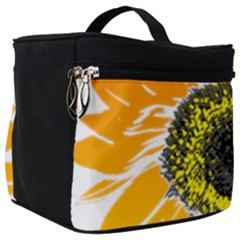 Sunflower Flower Yellow Orange Make Up Travel Bag (big)