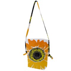 Sunflower Flower Yellow Orange Folding Shoulder Bag