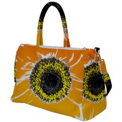 Sunflower Flower Yellow Orange Duffel Travel Bag by Mariart