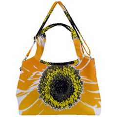 Sunflower Flower Yellow Orange Double Compartment Shoulder Bag