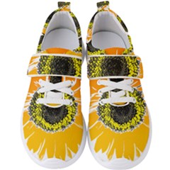 Sunflower Flower Yellow Orange Men s Velcro Strap Shoes