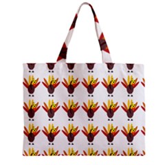 Turkey Thanksgiving Background Zipper Mini Tote Bag by Mariart