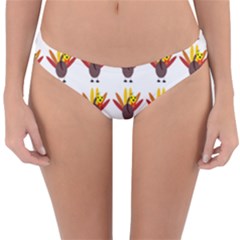 Turkey Thanksgiving Background Reversible Hipster Bikini Bottoms by Mariart