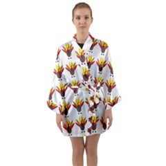 Turkey Thanksgiving Background Long Sleeve Kimono Robe by Mariart