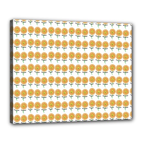 Sunflower Wrap Canvas 20  X 16  (stretched) by Mariart