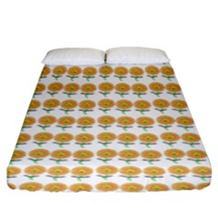 Sunflower Wrap Fitted Sheet (king Size) by Mariart