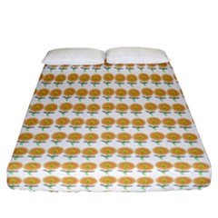 Sunflower Wrap Fitted Sheet (california King Size) by Mariart