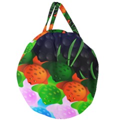 Pattern Fishes Escher Giant Round Zipper Tote by Mariart