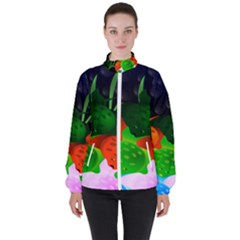 Pattern Fishes Escher High Neck Windbreaker (women)