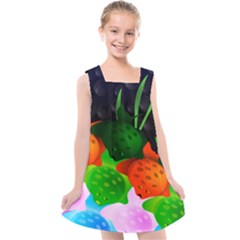 Pattern Fishes Escher Kids  Cross Back Dress