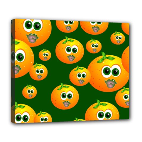 Seamless Orange Pattern Deluxe Canvas 24  X 20  (stretched) by Mariart